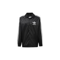 Bluzy dresowe adidas Kurtka Coach. Czarne bluzy męskie Adidas, s, bez wzorów, z dresówki, bez kołnierzyka, bez rękawów, bez kaptura. Za 399,00 zł.