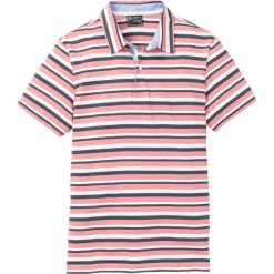 Shirt polo w paski bonprix jasnoróżowo-kremowo-ciemnoszary w paski. Różowe koszulki męskie bonprix, xl, w paski, z bawełny, bez rękawów. Za 69,99 zł.