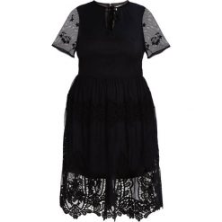 Sukienki hiszpanki: Lost Ink Plus SKATER EMBROIDERY TIE Sukienka koktajlowa black