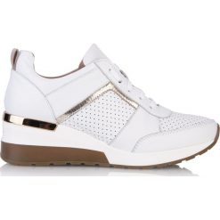 Ssneakery biało złote. Białe sneakersy damskie Arturo Vicci. Za 319,00 zł.
