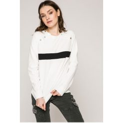Answear - Bluza SPORTY FUSION. Białe bluzy sportowe damskie marki ANSWEAR, l, z bawełny, bez kaptura. W wyprzedaży za 59,90 zł.