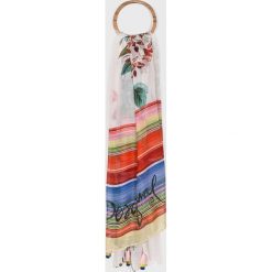 Desigual - Szal. Szare szaliki damskie marki Desigual, z poliesteru. Za 149,90 zł.