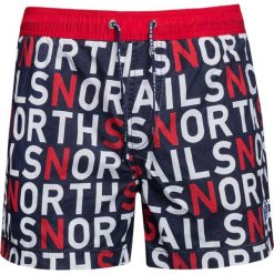 Szorty kąpielowe NORTH SAILS Czerwony|Print|Granatowy. Czerwone kąpielówki męskie marki North Sails, z aplikacjami, z tkaniny. Za 217,00 zł.