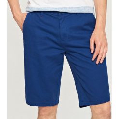 Szorty chino - Granatowy. Niebieskie spodenki i szorty męskie Reserved, m, bez wzorów. Za 79,99 zł.