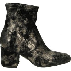 Botki - 650 CHIC NERO. Czarne botki damskie Venezia, z materiału. Za 199,00 zł.