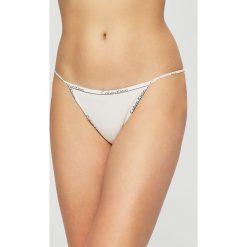 Calvin Klein Underwear - Figi. Białe majtki damskie Calvin Klein Underwear, s, bez wzorów, z elastanu. Za 89,90 zł.