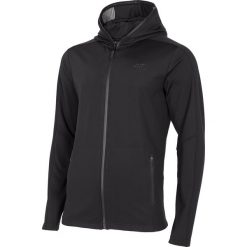 Bluza męska BLM208 - głęboka czerń. Czarne bluzy męskie 4f, m, bez wzorów, z dzianiny, z kapturem, bez rękawów, bez kaptura. Za 169,99 zł.