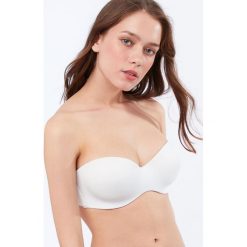 Etam - Biustonosz Pure Fit. Białe biustonosze Etam, z haftami, z elastanu. Za 129,90 zł.