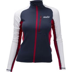 Swix Bluza Damska Dynamic Niebieski/Biały L. Niebieskie bluzy sportowe damskie marki Swix, l, z materiału. Za 345,00 zł.