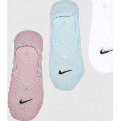 Nike - Stopki(3-pak). Szare skarpetki damskie Nike, z bawełny. Za 49,90 zł.