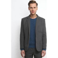 MARYNARKA MĘSKA Z GUZIKIEM. Szare marynarki męskie slim fit Top Secret, z dzianiny. Za 129,99 zł.