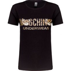 T-shirt MOSCHINO UNDERWEAR. Białe bluzki damskie Moschino Underwear, bez wzorów, z bawełny, bez kołnierzyka. W wyprzedaży za 324,00 zł.