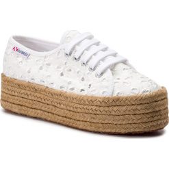 Espadryle SUPERGA - 2790 Quatrefoilsangalloropew S00FIM0 White 901. Białe espadryle damskie Superga, bez wzorów, z tworzywa sztucznego, bez obcasa, na koturnie. W wyprzedaży za 279,00 zł.