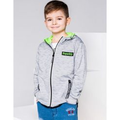Bluzy chłopięce: BLUZA DZIECIĘCA Z KAPTUREM ROZPINANA KB012 – SZARA