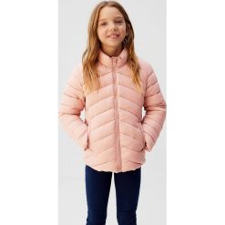 Mango Kids - Kurtka dziecięca Ali6 110-164 cm. Szare kurtki dziewczęce Mango Kids, bez wzorów, z poliesteru, krótkie, bez kaptura. Za 89,90 zł.