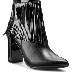 Buty zimowe damskie: Botki ROBERTO – 459 Cz. Lico/Lakier