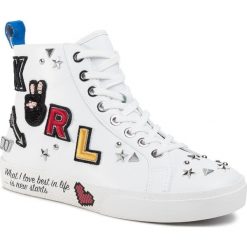 Sneakersy KARL LAGERFELD - KL60154 White Lthr. Białe półbuty damskie KARL LAGERFELD, ze skóry ekologicznej. Za 969,00 zł.