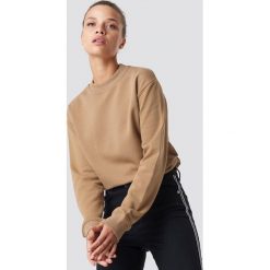 NA-KD Basic Bluza basic - Brown,Beige. Brązowe bluzy rozpinane damskie NA-KD Basic, prążkowane. Za 100,95 zł.