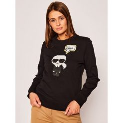 Bluza Karl Lagerfeld Karl Pixel 201W1821. Czarne bluzy damskie KARL LAGERFELD, xl, bez wzorów, z bawełny, bez rękawów, bez kaptura. Za 789,00 zł.