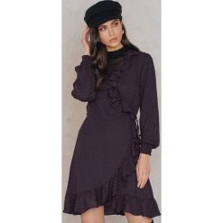 Sukienki hiszpanki: Just Female Kopertowa sukienka Hiro – Multicolor,Navy