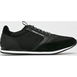 Versace Jeans - Buty. Czarne buty sportowe męskie Versace Jeans, z jeansu, na sznurówki. W wyprzedaży za 379,90 zł.