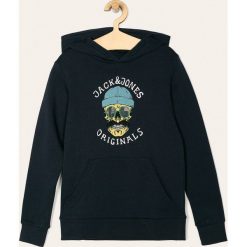 Jack & Jones - Bluza dziecięca 140-176 cm. Czerwone bluzy chłopięce Jack & Jones, z nadrukiem, z bawełny, bez rękawów, z kapturem. Za 129,90 zł.