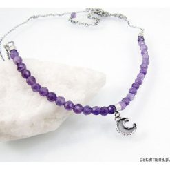 Moon charm necklace with amethyst. Naszyjniki damskie Pakamera. Za 169,00 zł.