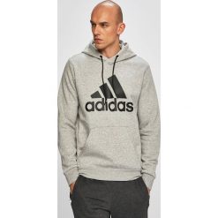 Adidas Performance - Bluza. Szare bluzy męskie m, z nadrukiem, z bawełny, z kapturem. W wyprzedaży za 199,90 zł.