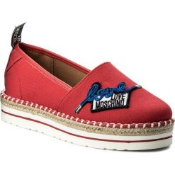 Espadryle damskie na koturnie: Espadryle LOVE MOSCHINO - JA10213G05JE050A Canvas Rosso