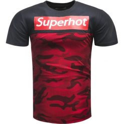 Koszulka męska t-shirt moro czarna Recea. Czarne koszulki męskie Recea, xl, z nadrukiem, z bawełny, klasyczne, bez kołnierzyka. Za 39,87 zł.