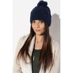 Czapka Zimowa Damska Knit Granatowa. Czapki damskie Edward Orlovski, na zimę, bez wzorów. Za 55,00 zł.