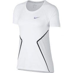 Topy sportowe damskie: koszulka do biegania damska NIKE DRY MILER TOP GX / 890349-101 – MILER TOP GX