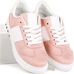 Trampki damskie slip on: Zamszowe trampki SPORT różowe