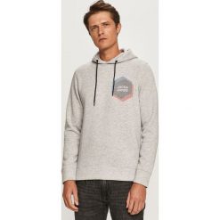 Jack & Jones - Bluza. Szare bluzy męskie Jack & Jones, s, z nadrukiem, z bawełny, z kapturem, bez rękawów, z kapturem. Za 129,90 zł.