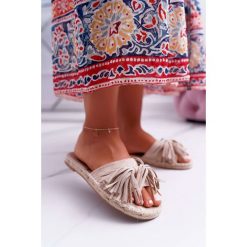 Klapki Damskie Beżowe Boho Vices 8458. Brązowe klapki damskie Tagless, bez wzorów, na wysokim obcasie. Za 69,00 zł.
