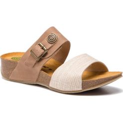 Klapki DR. BRINKMANN - 701397 Beige/Taupe 8. Pomarańczowe klapki damskie Dr. Brinkmann, bez wzorów, ze skóry, bez obcasa, na obcasie. W wyprzedaży za 189,00 zł.