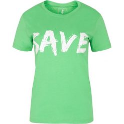 T-shirt Save The Duck. Koszulki damskie l, bez wzorów, z tkaniny, eleganckie, z włoskim kołnierzykiem, bez rękawów. Za 79,00 zł.