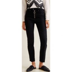 Mango - Jeansy Zipper. Szare proste jeansy damskie marki Mango. W wyprzedaży za 69,90 zł.