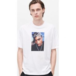 T-shirt 2Pac - Biały. Białe t-shirty męskie Reserved, s, bez wzorów, bez kołnierzyka. Za 49,99 zł.
