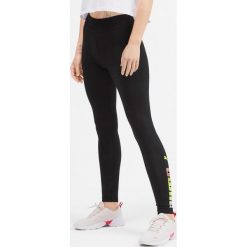 Puma Ess+ Legginsy Czarny. Czarne spodnie damskie Puma, xs, z nadrukiem, z elastanu. Za 137,95 zł.