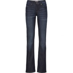 Wygodne dżinsy ze stretchem BOOTCUT bonprix ciemnoniebieski. Niebieskie jeansy damskie bonprix. Za 74,99 zł.