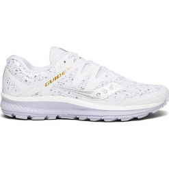 Buty sportowe "Guide Iso" w kolorze białym. Białe buty sportowe damskie Saucony, z materiału. W wyprzedaży za 309,95 zł.