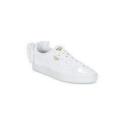 Buty Puma WN SUEDE BOW PATENT.WHITE. Białe trampki i tenisówki damskie Puma, bez wzorów, bez zapięcia. Za 319,20 zł.