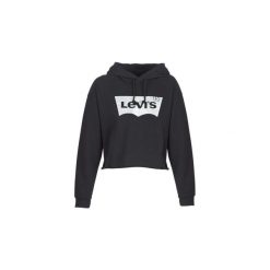 Bluzy Levis GRAPHIC RAW CUT HOODIE. Czarne bluzy damskie Levi's®, s, bez wzorów, bez rękawów, bez kaptura. Za 195,30 zł.