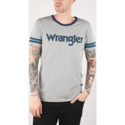 Wrangler Koszulka Szary. Szare t-shirty męskie Wrangler, xxl, z haftami, z bawełny, krótkie. Za 82,95 zł.