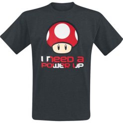 T-shirty męskie: Super Mario Power Up T-Shirt odcienie szarego