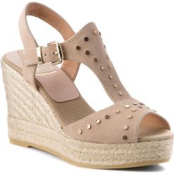 Espadryle KANNA - KV8126 Anta Taupe. Brązowe espadryle damskie marki Kanna, z materiału, na obcasie. W wyprzedaży za 259,00 zł.