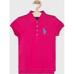 Polo Ralph Lauren - Polo dziecięce 128-176 cm. Różowe bluzki dziewczęce Polo Ralph Lauren, z haftami, z elastanu, polo, z krótkim rękawem, krótkie, bez kaptura. W wyprzedaży za 199,90 zł.
