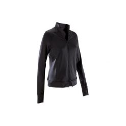 Bluza na zamek fitness cardio 900 damska. Czarne bluzy sportowe damskie marki DOMYOS, l, z elastanu. Za 119,99 zł.