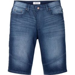Bermudy dżinsowe ze stretchem Regular Fit bonprix niebieski "stone”. Niebieskie jeansy męskie bonprix, m, bez wzorów, z jeansu. Za 99,99 zł.